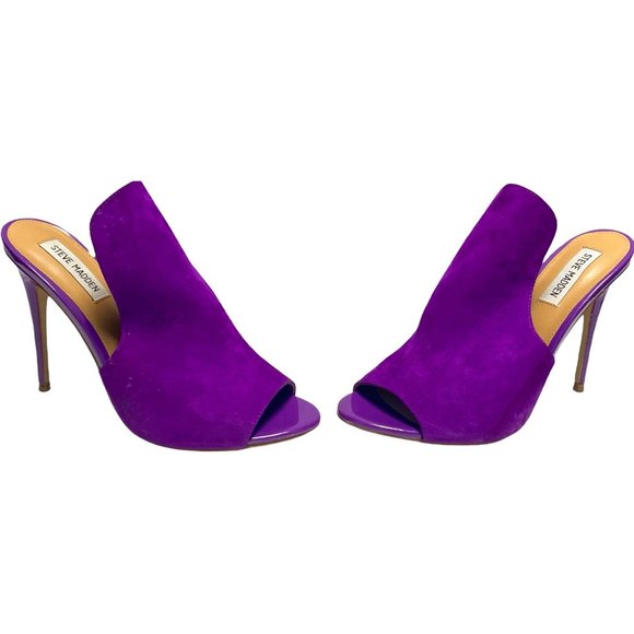 Steve Madden Shoes - steve madden women’s purple mule heel size 9.5